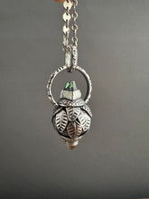 Load image into Gallery viewer, Vintage crystal and citrine dragon egg medallion
