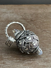 Load image into Gallery viewer, Vintage crystal and Blue Chalcedony dragon egg medallion