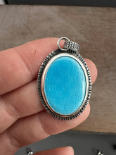 Load image into Gallery viewer, Textured Oval Enameled pendant