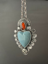 Load image into Gallery viewer, Leland Blue and Orange Kyanite Sacred Heart
