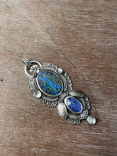 Load image into Gallery viewer, Cloisonné glass enamel with tanzanite