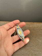 Load image into Gallery viewer, Opal and herkimer quartz with 23k gold keum boo pendant o