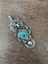 Load image into Gallery viewer, Leland Blue and Mystic Topaz Sacred Heart