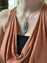 Load image into Gallery viewer, Montana agate and Amazonite medallion