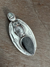 Load image into Gallery viewer, Hypersthene Owl Pendant