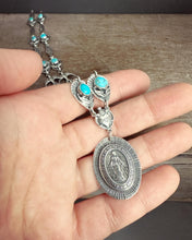 Load image into Gallery viewer, Miraculous Medal and Turquoise necklace