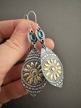 Load image into Gallery viewer, Blue topaz keum boo earrings