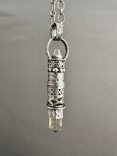 Load image into Gallery viewer, Quartz Crystal and Vintage Swarovski Medallion