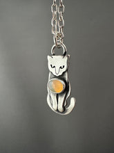 Load image into Gallery viewer, Sterling silver Kitty Pet with Opal