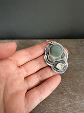 Load image into Gallery viewer, Fairy stone and quartz crystal pendant