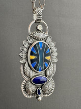 Load image into Gallery viewer, Cloisonné and Lapis Medallion