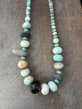Load image into Gallery viewer, Beachy Bead collection hand knotted on red silk.