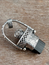 Load image into Gallery viewer, Tourmaline Crystal and Vintage Swarovski Medallion