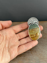 Load image into Gallery viewer, Flying bird with Picture Jasper Pendant