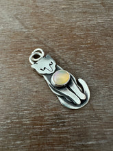 Load image into Gallery viewer, Sterling silver Kitty Pet with Opal