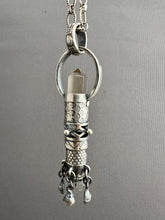Load image into Gallery viewer, Smokey Quartz Crystal and Vintage Swarovski Medallion