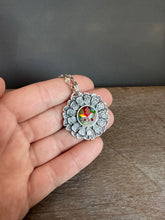 Load image into Gallery viewer, Millefiori glass pendant with flowers