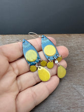 Load image into Gallery viewer, Yellow dot Enamel Earrings