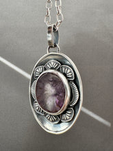 Load image into Gallery viewer, Double sided Jewel owl with cacoxenite