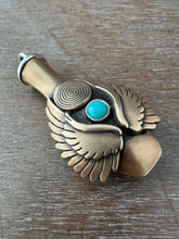 Load image into Gallery viewer, Winged Vessel with turquoise