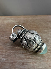 Load image into Gallery viewer, Dragon egg with Aquamarine and a vintage crystal