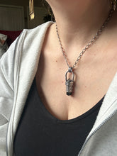 Load image into Gallery viewer, Tourmaline Crystal and Vintage Swarovski Medallion