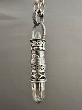 Load image into Gallery viewer, Quartz Crystal and Vintage Swarovski Medallion