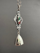 Load image into Gallery viewer, Candy Cane and Silver Bell Pendant