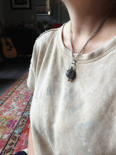 Load image into Gallery viewer, Vintage crystal and carnelian dragon egg medallion