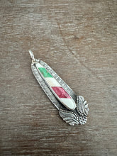 Load image into Gallery viewer, Winged candy cane pendant
