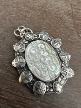 Load image into Gallery viewer, Carved Mother of Pearl pendant 3