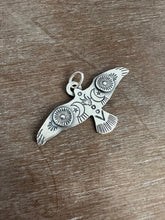 Load image into Gallery viewer, Large stamped bird pendant