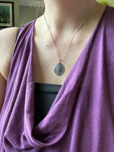 Load image into Gallery viewer, Layered silver eye pendant