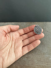 Load image into Gallery viewer, Layered silver eye pendant