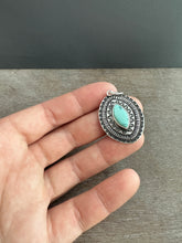 Load image into Gallery viewer, Layered silver and turquoise eye pendant