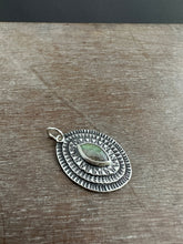 Load image into Gallery viewer, Layered silver and labradorite eye pendant
