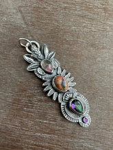 Load image into Gallery viewer, Multi stone pendant with Tourmaline, Opal, Mystic Topaz, and Amethyst