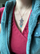 Load image into Gallery viewer, Multi stone pendant with a Winza Sapphire, Tourmaline, Kyanite, Garnets, and a Pearl