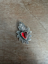 Load image into Gallery viewer, Red rosarita Sacred Heart pendant