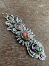 Load image into Gallery viewer, Multi stone pendant with Tourmaline, Opal, Mystic Topaz, and Amethyst