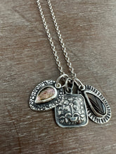 Load image into Gallery viewer, Flower pot and Tourmaline Leaves Charm Set