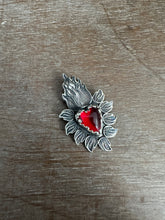 Load image into Gallery viewer, Red rosarita Sacred Heart pendant