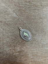 Load image into Gallery viewer, Layered silver and labradorite eye pendant