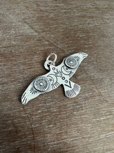 Load image into Gallery viewer, Large stamped bird pendant