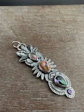 Load image into Gallery viewer, Multi stone pendant with Tourmaline, Opal, Mystic Topaz, and Amethyst