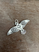 Load image into Gallery viewer, Large stamped bird pendant