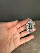 Load image into Gallery viewer, Lepidolite in Tourmaline Moon Pendant
