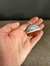 Load image into Gallery viewer, Snakeskin carnelian and amazonite medallion