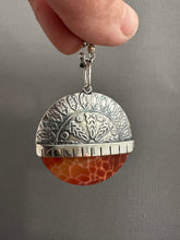 Load image into Gallery viewer, Snakeskin carnelian and amazonite medallion