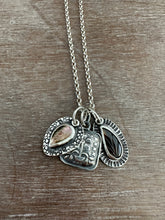 Load image into Gallery viewer, Flower pot and Tourmaline Leaves Charm Set